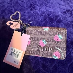 Juicy Couture Chestnut and Pink Card Case